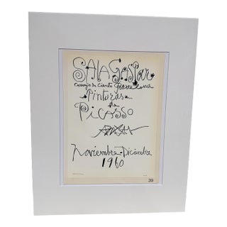 1960 Poster Picasso Sala Gaspar Barcelona Original Lithograph For Sale