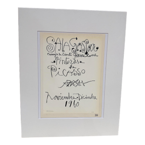 1960 Poster Picasso Sala Gaspar Barcelona Original Lithograph