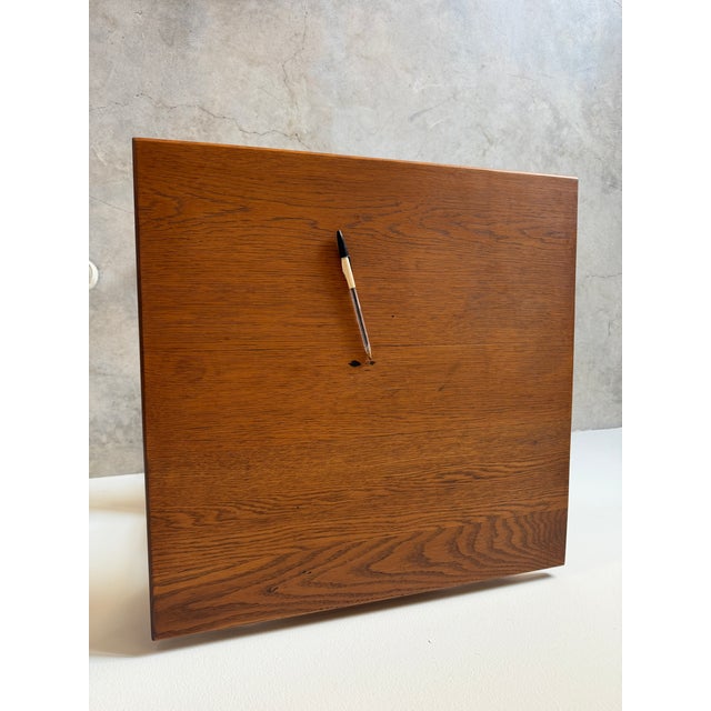 1996 Vintage Arts & Crafts Style Handmade Oak End Table – Signed g.b.d. For Sale - Image 10 of 12