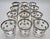 1950s 1950s 12 Hollywood Regency Silver Overlay Old Fashioned Glasses, Atomic Dot Barware For Sale - Image 5 of 12