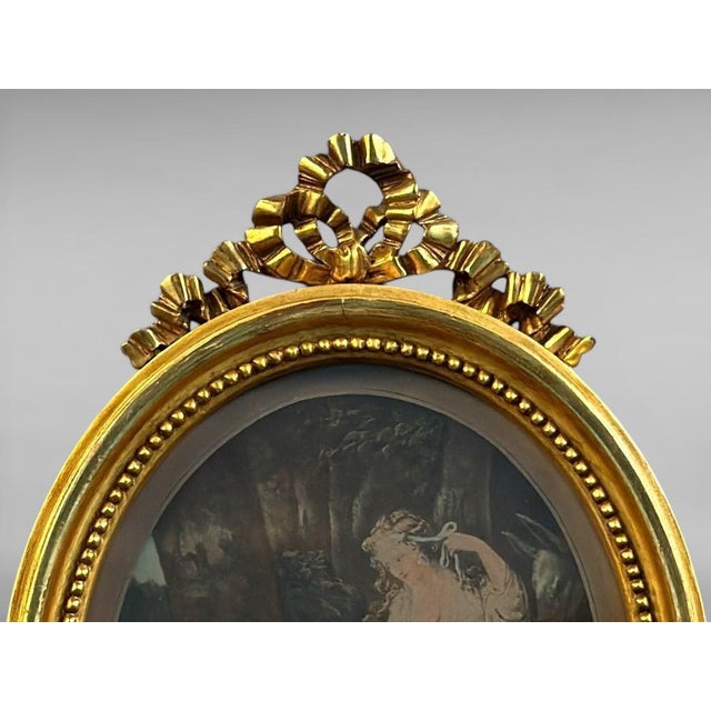 Mid 20th Century Thomas Burke After Angelika Kauffman Pair Oval Engravings in Gilt French Frames For Sale - Image 9 of 18