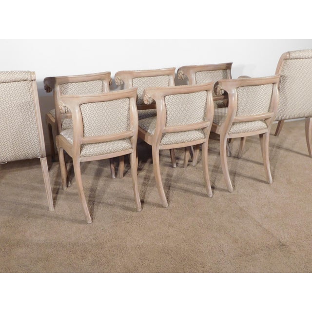 Vintage Set of 8 Casa Stradivari Nyc Custom Klismos Dining Chairs 2 Arms 6 Sides For Sale - Image 14 of 18