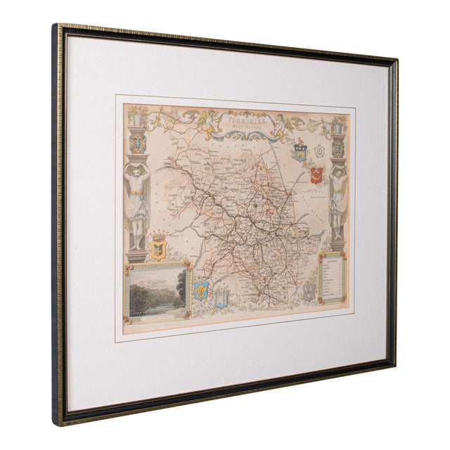 1860's Antique West Yorkshire Map For Sale