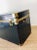 1950s Vintage 1950s Black & Brass Storage Trunk / Coffee Table For Sale - Image 5 of 10