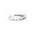 Contemporary Emerald & Diamond Diamond Wedding Band 14k White Gold, Size 5.5 For Sale - Image 3 of 6