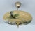 Metal Art Deco Pendant Light in Amber Green Marble Glass, 1930s For Sale - Image 7 of 18