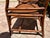 Coffee Late 20th Century Pair of Faux Bamboo and Wicker Accent or Dining Chairs With Cushions For Sale - Image 8 of 11