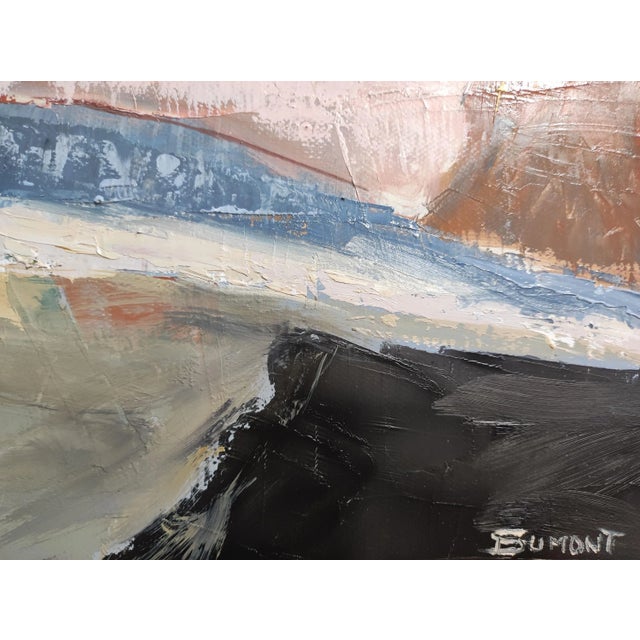 "Vibrato Landcape" Original Contemporary Oil Painting on Canvas by Sophie Dumont, Framed For Sale - Image 6 of 10