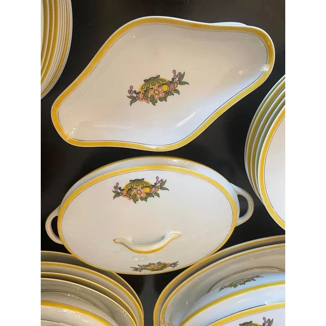 Art Deco French Service in Porcelain from Limoges, 1920s, Set of 49 For Sale - Image 4 of 16
