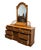 Lexington Recollections Solid Oak Rustic Country French 64" Triple Door Dresser W Mirror 468-235 / 468-207 For Sale - Image 9 of 16