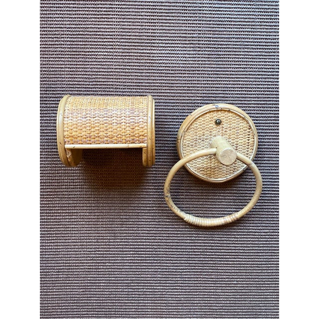 Bamboo Bathroom Set, 1970, Set of 3 For Sale - Image 9 of 14