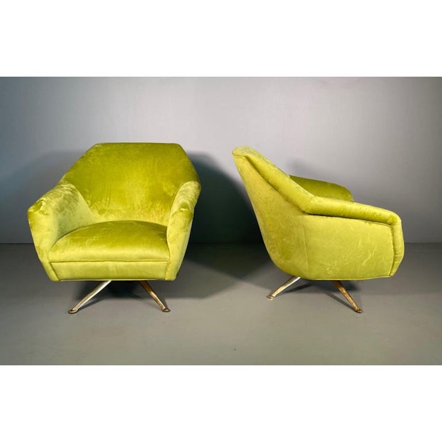 Green P32 Model Chairs by Osvaldo Borsani for Tecno, 1950, Set of 2 For Sale - Image 8 of 18