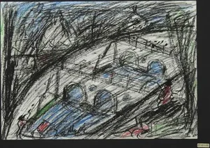 Nazareno Gattamenata, Bridges, Oil Pastel, 1970s