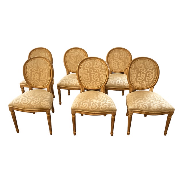 Vintage Harris Marcus Italian Louis XVI Style Dining Chairs Set of 6 For Sale