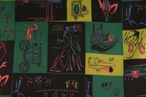 Multicolored Patch Gentlemen's Cotton Fabric