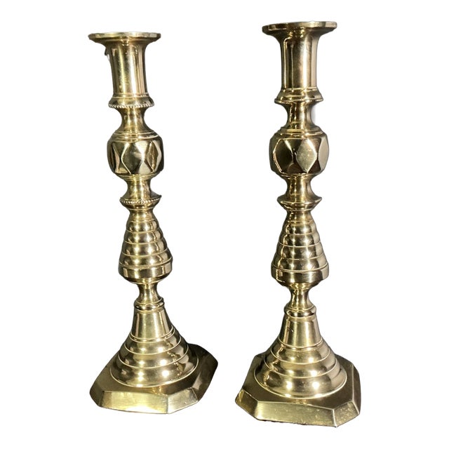 Large Queen of Diamonds Candlesticks, 1897, Set of 21 For Sale