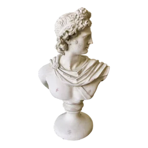 Classical Plaster Bust of Mythological Apollo Belvedere Sculpture