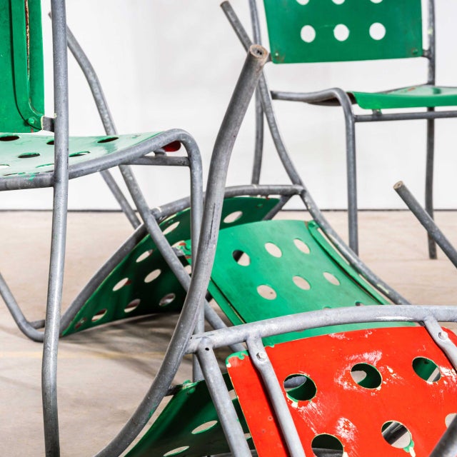 : 1960’s Swiss Metal Garden Chairs Stella By Burri – Set Of Six. Stunning chairs from the sixties by the maker Burri from...