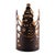 Kenneth Ludwig Chicago Cut Metal Snowman and Cabin Candle Holder (Set of 2) For Sale - Image 4 of 6