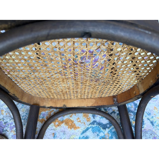 Wood 1970s Set of Four Thonet-Style Bentwood and Cane Bistro Chairs For Sale - Image 7 of 8