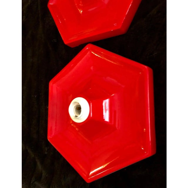 1970s Porcelain Wall Lights by Igniaco Riera for De Llum, 1970s, Set of 2 For Sale - Image 5 of 6