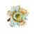 Vintage Majolica Style Ceramic Flower Candlestick Holder For Sale - Image 4 of 5