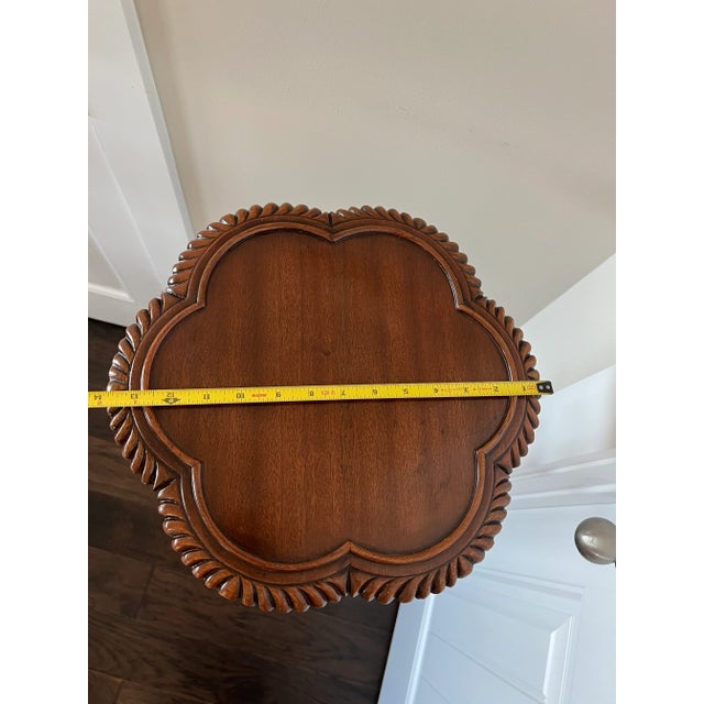 Wood Vintage Carved Mahogany Pedestal Plant Stand For Sale - Image 7 of 11