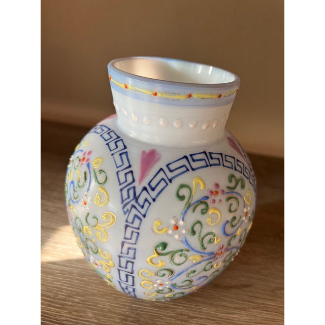 Glass Antique Thomas Webb Moroccan Glass Vase For Sale - Image 7 of 14