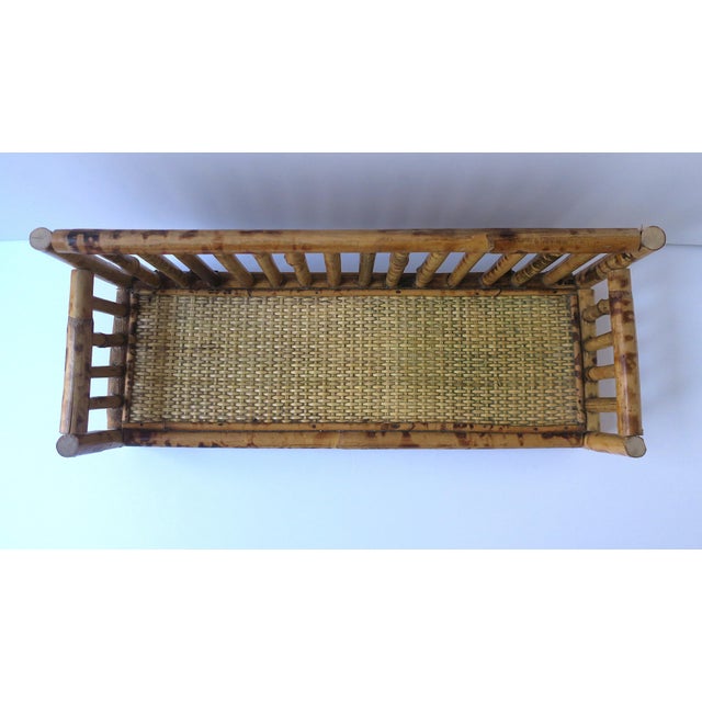 Chinoiserie Wicker Bamboo Wall Shelf, Circa Mid to Late 20th Century For Sale - Image 3 of 10