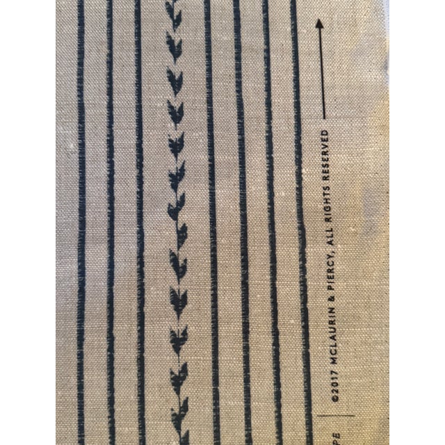 McLaurin & Piercy Yucatan Stripe Belgium Linen Color Jade Fabric 2 7/8 Yards For Sale - Image 4 of 6