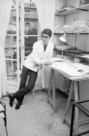 Yves Saint Laurent' Contemporary Archival Black and White Photograph Print From the Original Negative by Reg Lancaster - 30x40