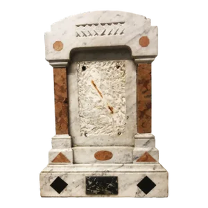 1900s Reliquary /Neoclassic Marble Facade /Architectural Specimen