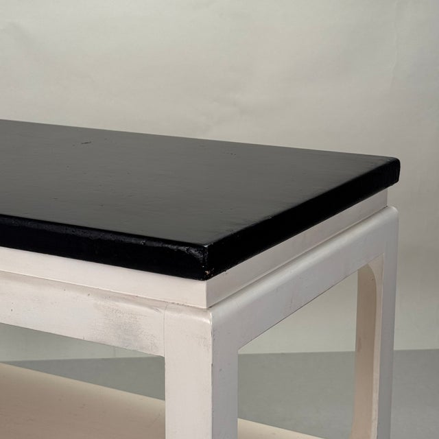 1940s Chic Black and White Modernist Side Table For Sale - Image 10 of 10