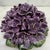 Early 21st Century Antique French Purple Violet Porcelain Flower Bouquet With Green Leaves For Sale - Image 5 of 6