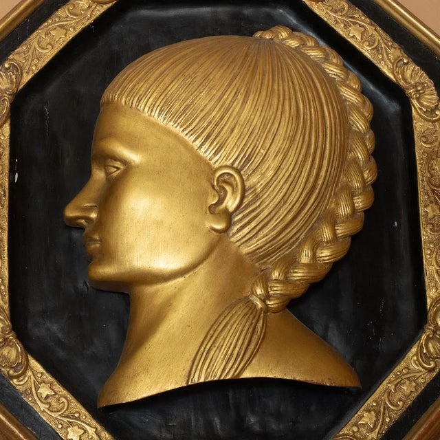 Giltwood Female Portraits by Carlos Villegas- A Pair For Sale - Image 11 of 11