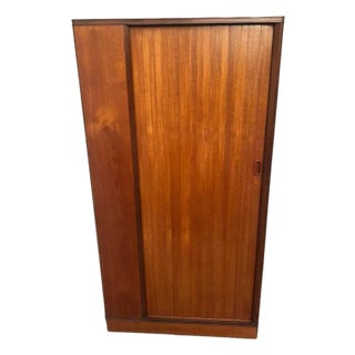 1960s Mid Century Austinsuite Teak Tambour Wardrobe/Armoire For Sale