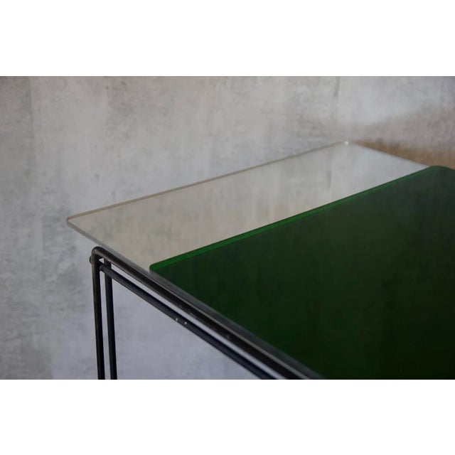 Mid 20th Century Vintage Max Sauze Architectural Metal Side Table For Sale - Image 5 of 8