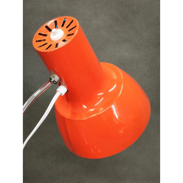 Josef Hurka Orange Table Lamp by Josef Hůrka for Napako, Czechoslovakia, 1960s For Sale - Image 4 of 12