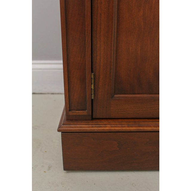 Brown Statton Federal Style Cherry Breakfront China Cabinet For Sale - Image 8 of 13