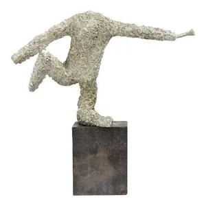 Late 20th Century Abstract Figurative White Bronze Sculpture