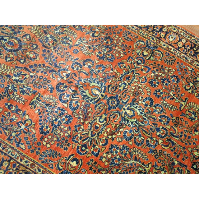 Antique Persian Sarouk Intermediate Size Rug For Sale - Image 9 of 18