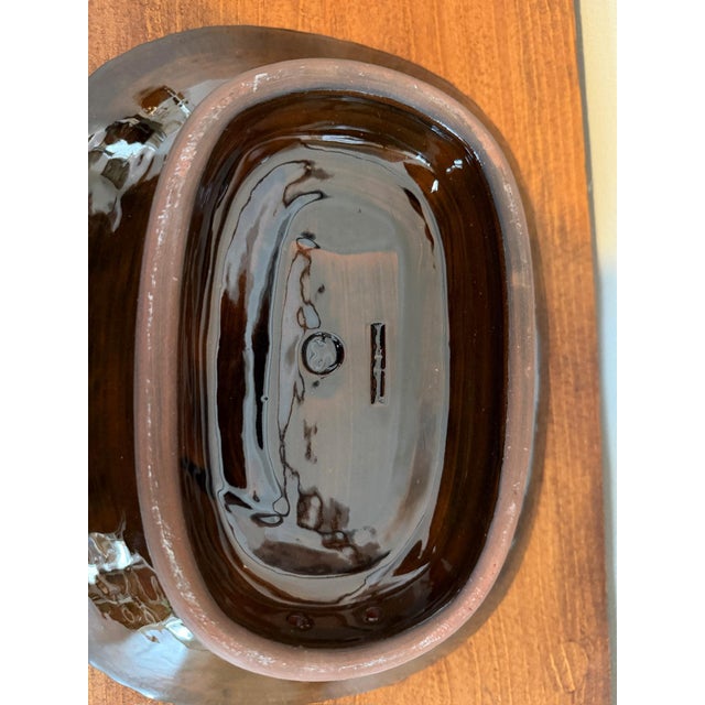 Ceramic French Slipware Earthenware Bowl From La Tuile a Loup Jaspe Aptware Savoyard Pottery For Sale - Image 7 of 7