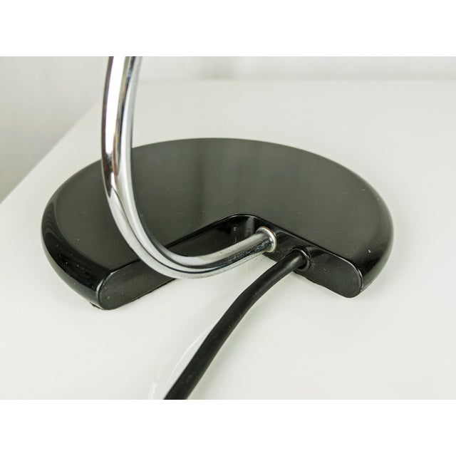 Alogena Adjustable Table Lamp in Black Plastic and Chrome Plated Metal by B. Gecchelin for Oluce, 1970s For Sale - Image 6 of 12