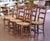 Set of Six French Ladder Back Oak Dining Chairs With Rush Seat From Normandy For Sale - Image 4 of 14