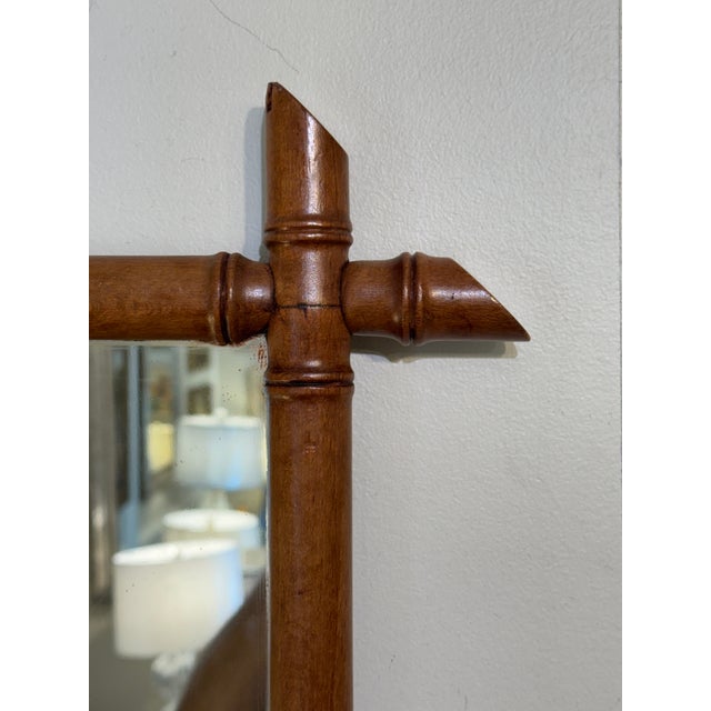 Antique Faux Bamboo Mirror For Sale In Nashville - Image 6 of 7