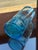 Antique Victorian Blue Etched Glass Vase- American Bicentennial- Rare Find For Sale In Pittsburgh - Image 6 of 10
