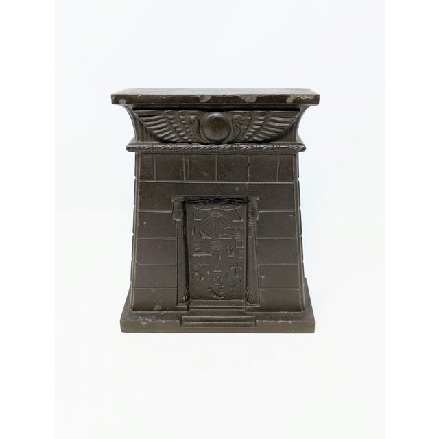 Metal 1920s "Egyptian Tomb" Bookends by Bradley & Hubbard For Sale - Image 7 of 9