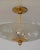 Vintage Italian Pendant Light in Decorated Crystal and Brass, 1940s For Sale - Image 6 of 10