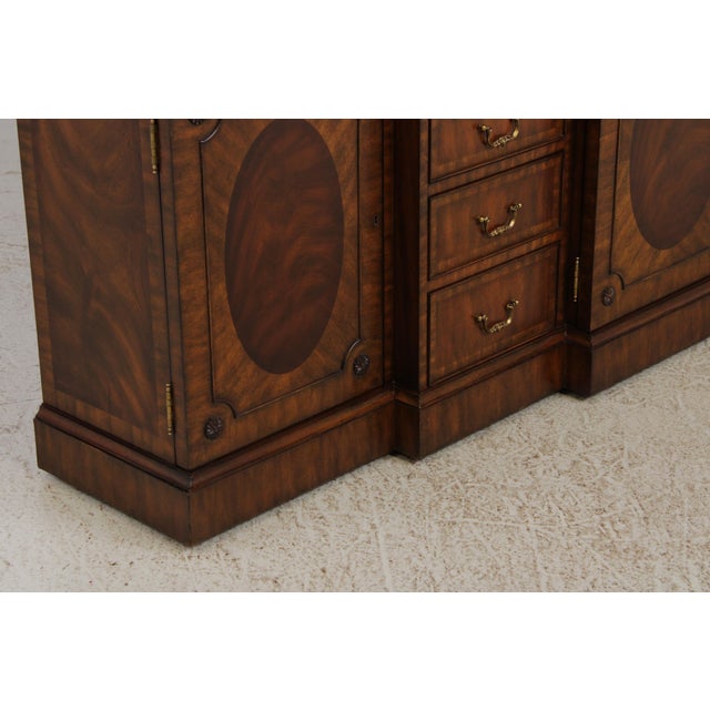 Maitland Smith Monumental 6 Door Mahogany Breakfront For Sale - Image 13 of 18