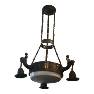 Boho Art Deco Art Nouveau Viennese Figurative Chandelier For Sale